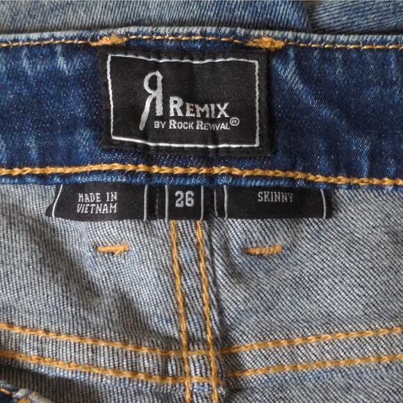 Remix by Rock Revival Skinny Jeans in Blue - Size 26 - NWT - Picture 9 of 14